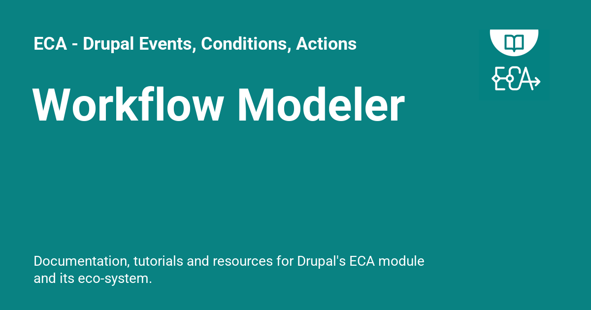 Workflow Modeler - ECA - Drupal Events, Conditions, Actions
