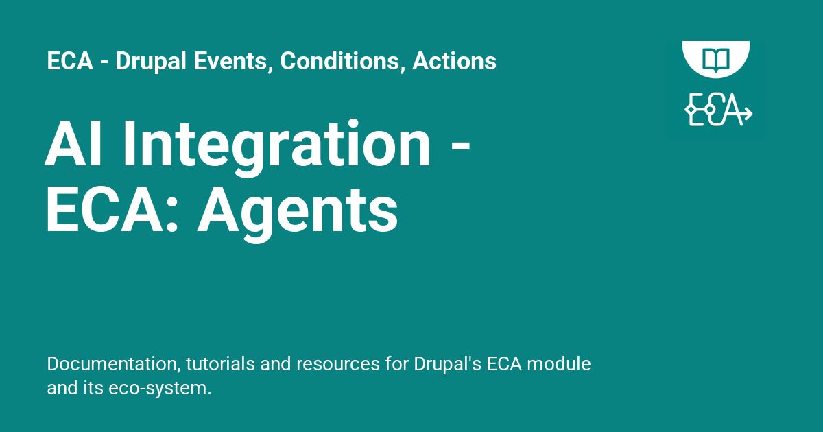 AI Integration - ECA: Agents - ECA - Drupal Events, Conditions, Actions